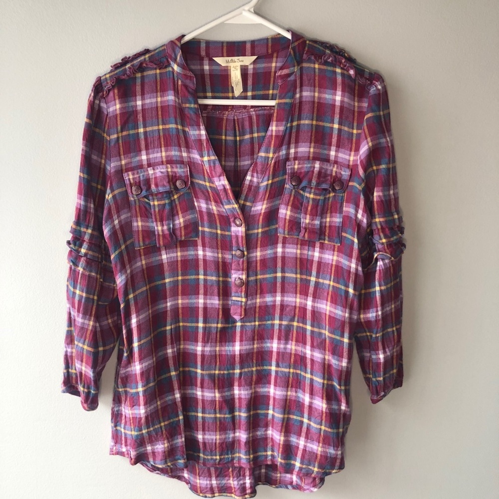 Matilda Jane Button Up Plaid Flannel